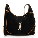 Gucci Nubuck Leather Jackie Medium Shoulder Bag (SHF-IN61fj)