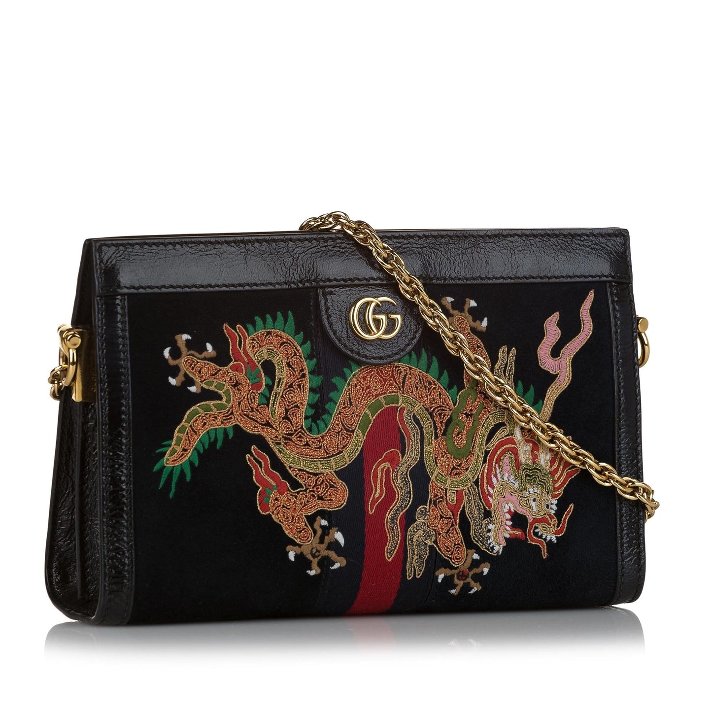 Gucci Ophidia Dragon Suede Crossbody Bag (34212)