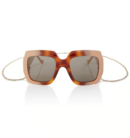 GUCCI Chain-trimmed Square Oversized Sunglasses
