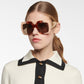 GUCCI Chain-trimmed Square Oversized Sunglasses