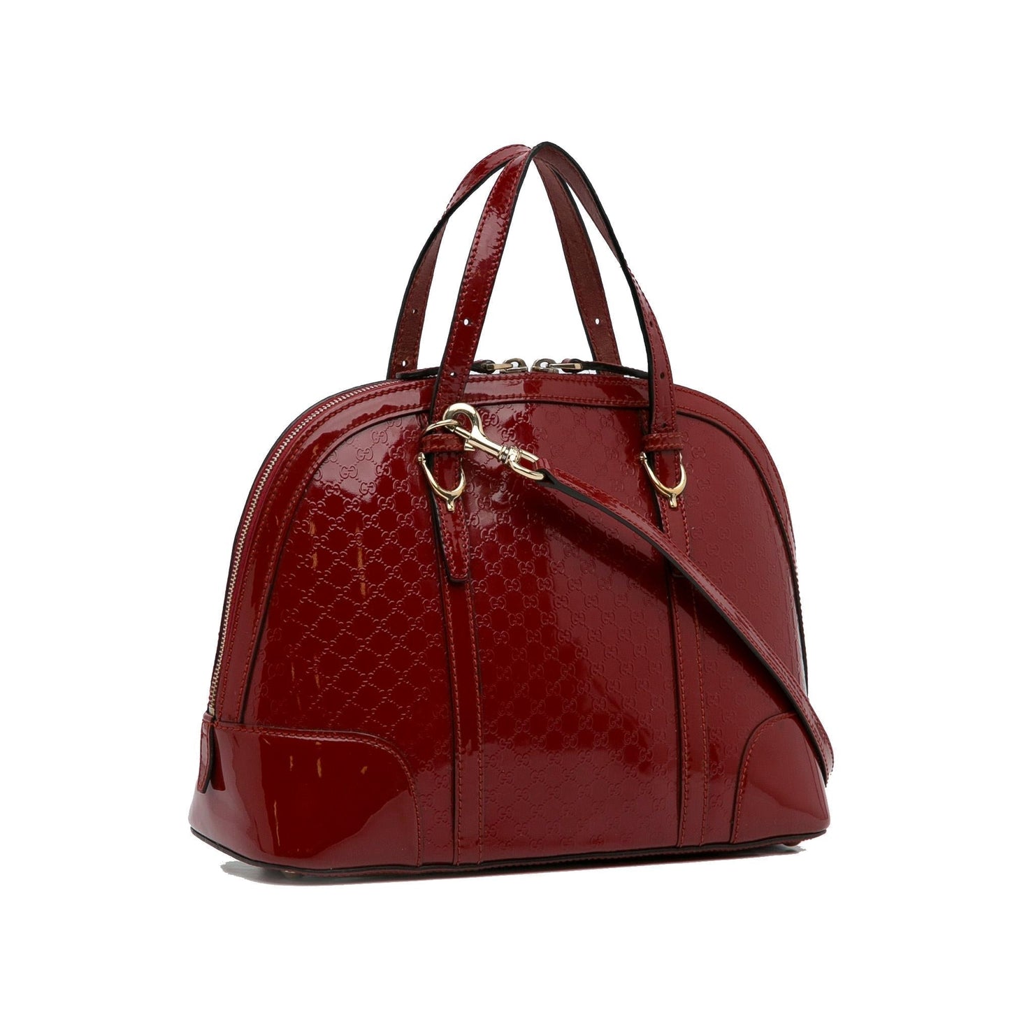 Gucci Patent Microguccissima Nice Dome Satchel (NUS8YT)