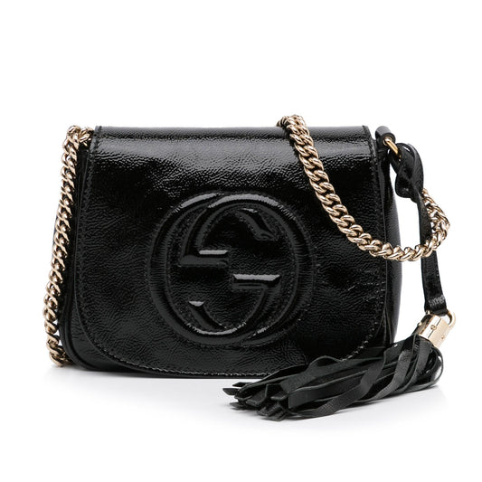 Gucci Patent Soho Flap Crossbody Bag (EIjZmu)