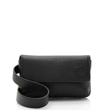 Gucci Pebbled Leather Soho Flap Belt Bag (SHF-Q9D7sL)