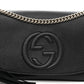 GUCCI PEBBLED CALFSKIN LEATHER SOHO CHAIN BAG