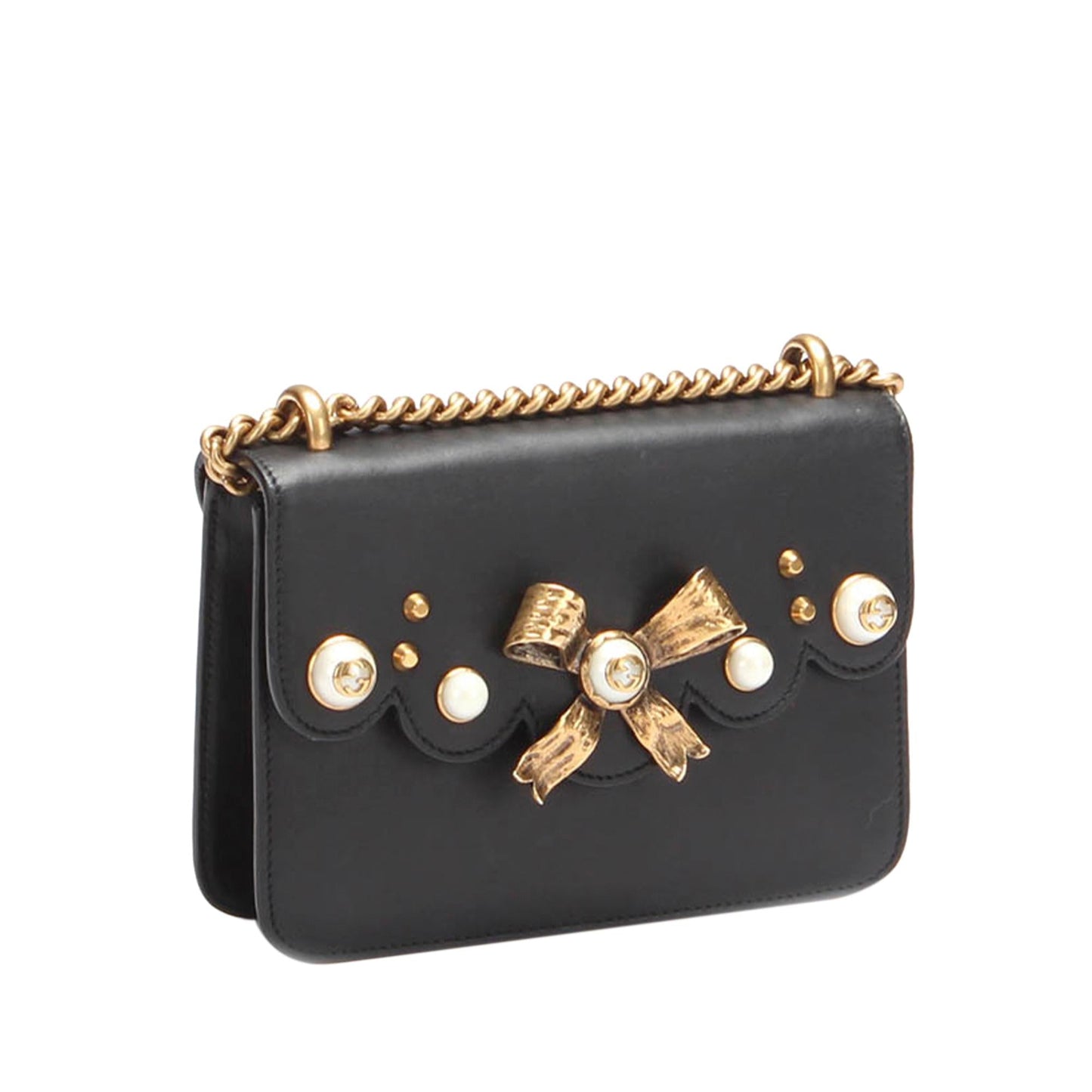 Gucci Peony Chain Leather Crossbody Bag (nU4ADo)