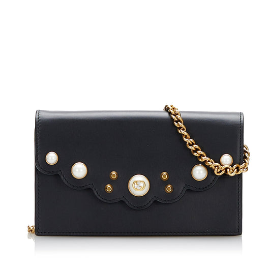 Gucci Peony Pearly Wallet On Chain (rRgoQZ)
