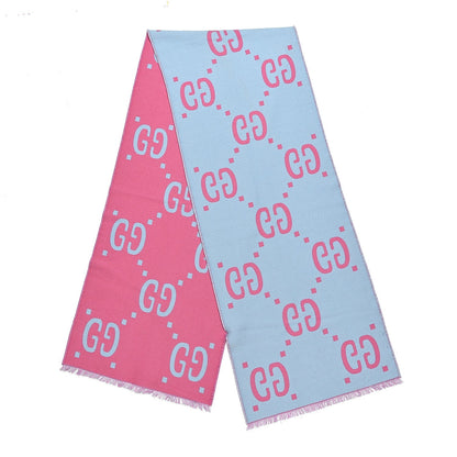 GUCCI GG MONOGRAM WOOL SILK JACQUARD SCRAF