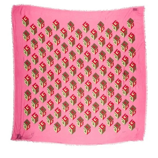 GUCCI GG CUBES SILK BLEND  SCARF