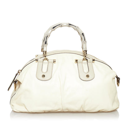 Gucci Pop Bamboo Leather Satchel (30966)