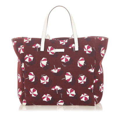 Gucci Printed Canvas Tote Bag (SHG-31677)