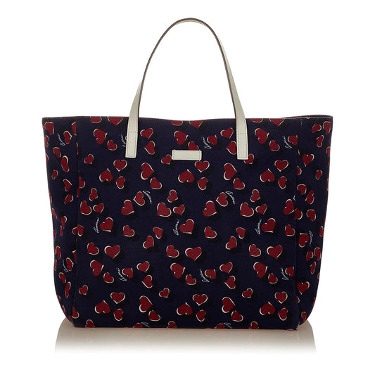 Gucci Printed Canvas Tote Bag (SHG-31840)