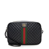 Gucci Quilted Leather Web Trapuntata Small Shoulder Bag - FINAL Sale (SHF-22403)