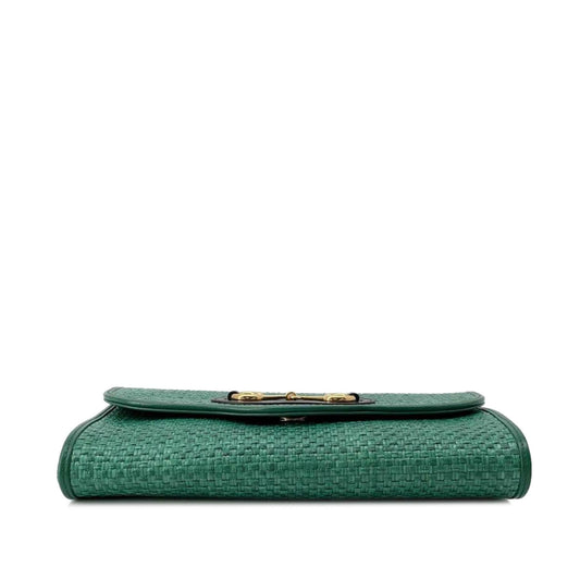 Gucci Raffia Horsebit 1955 Chain Bag (5XcQjW)