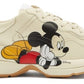 GUCCI X Disney Rhyton Mickey Mo  Leather Trainers