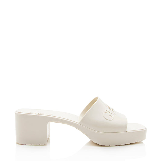 Gucci Rubber Slide Sandals - Size 9 / 39 (SHF-19233)