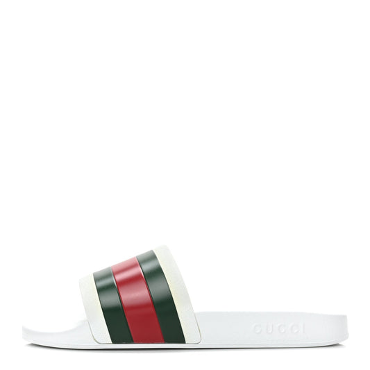 GUCCI MEN'S WEB POOL SLIDES