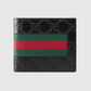GUCCI SIGNATURE WEB BI-FOLD WALLET