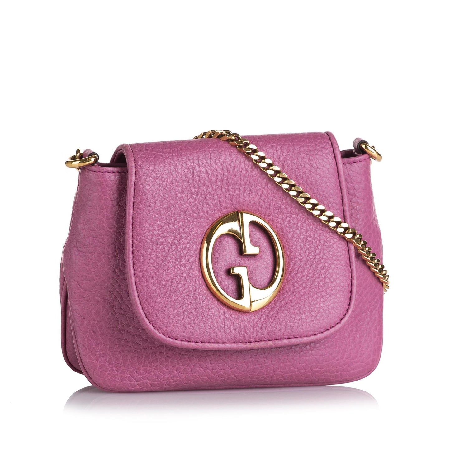 Gucci Small 1973 Leather Chain Crossbody bag (36049)