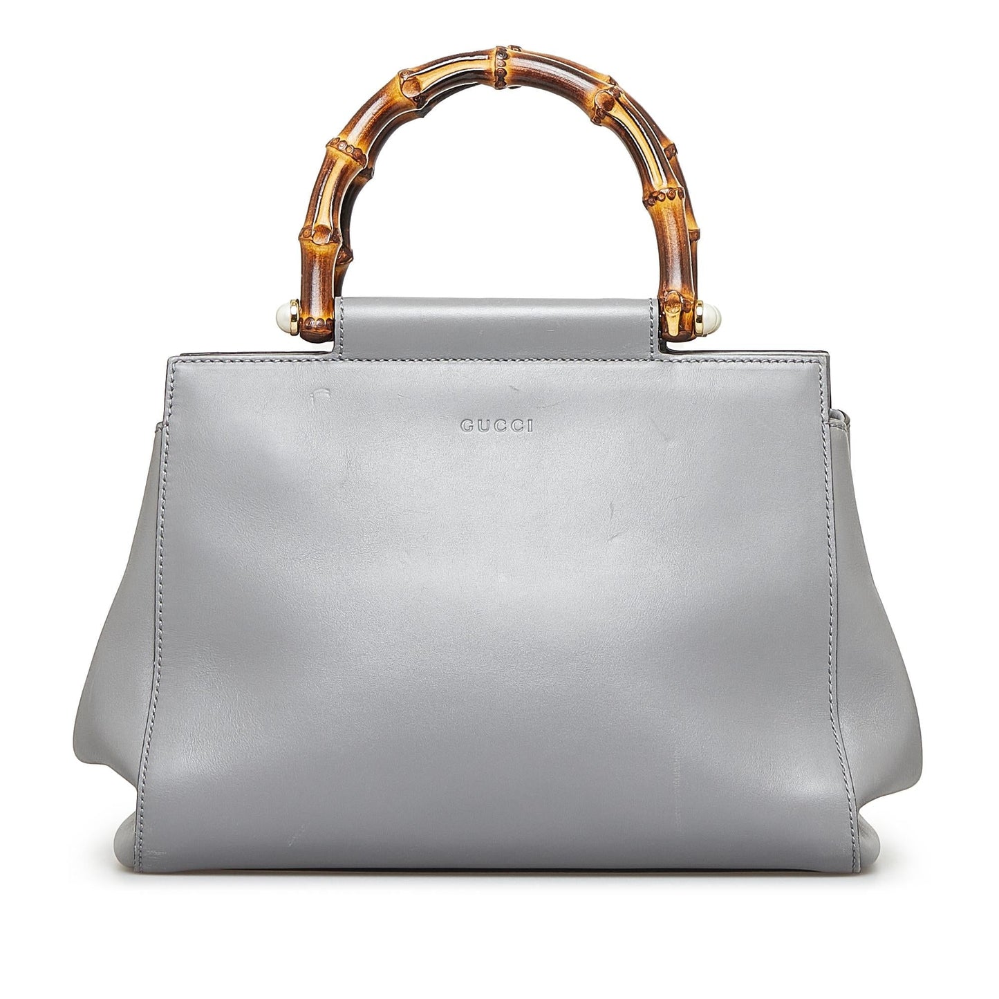 Gucci Small Bamboo Nymphaea Satchel (v3IHLK)
