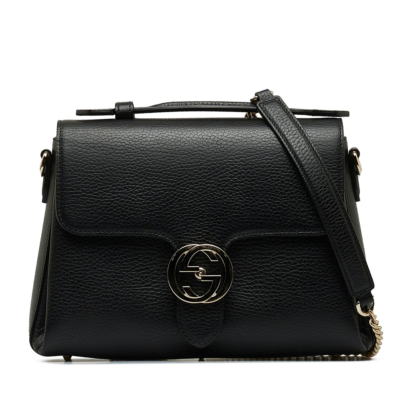 Gucci Small Dollar Calf Interlocking G Satchel (Wq7x11)
