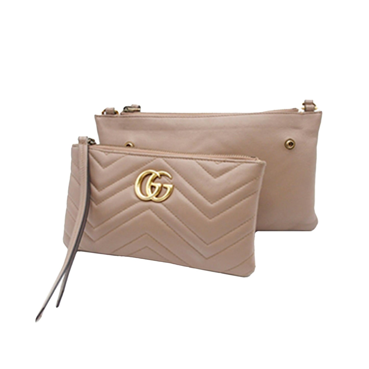 Gucci Small GG Marmont Matelasse Double Zip Pochette (TGr70z)