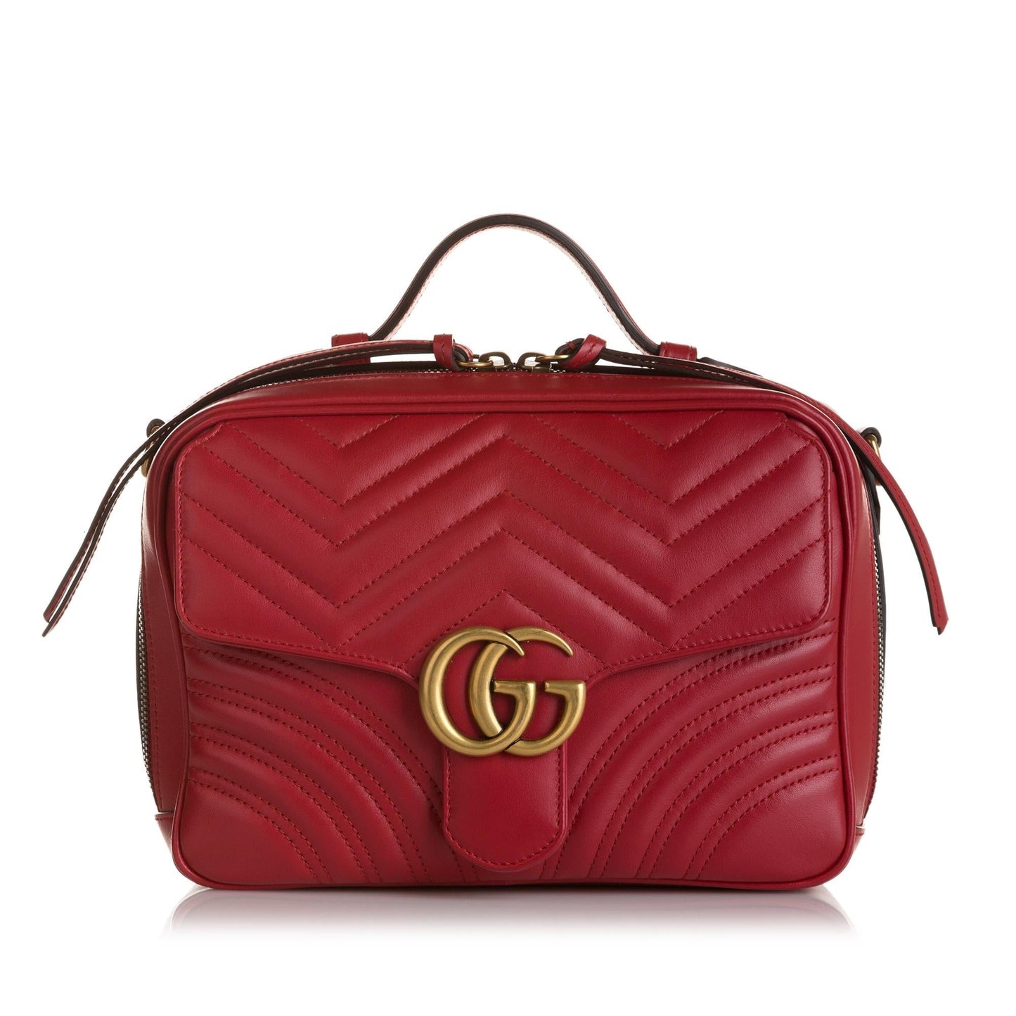 Gucci Small GG Marmont Matelasse Top Handle (35272)
