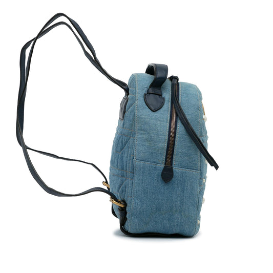 Gucci Small GG Marmont Pearl Denim Backpack (AWCod3)