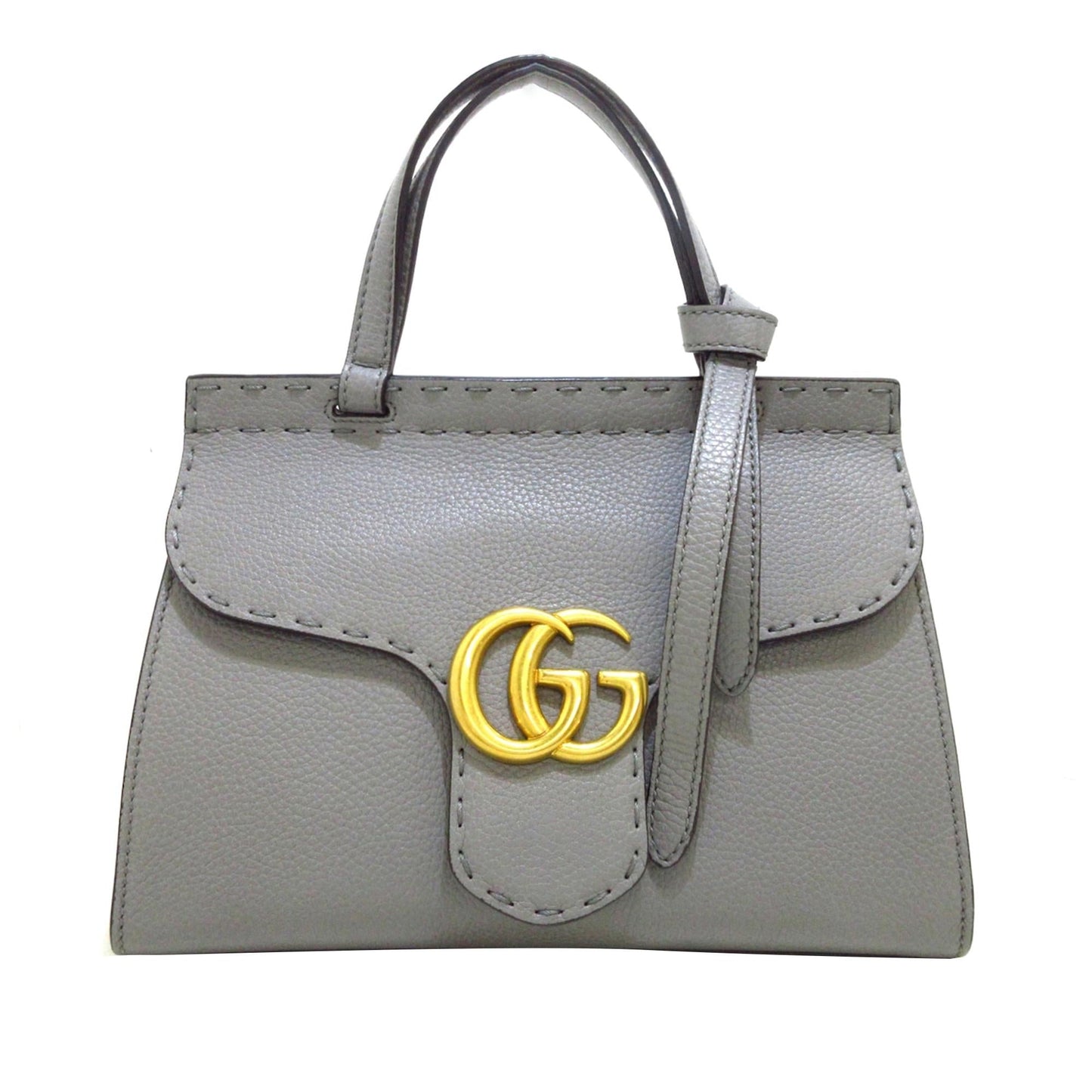 Gucci Small GG Marmont Top Handle Satchel (Raao4V)