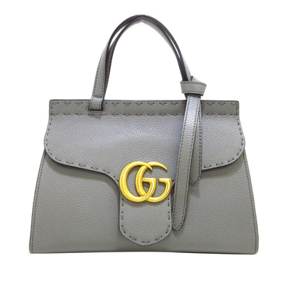 Gucci Small GG Marmont Top Handle Satchel (Raao4V)