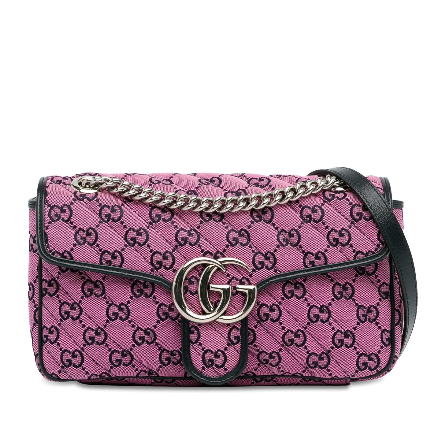 Gucci Small GG Multicolor Canvas Marmont Crossbody Bag (T1ZD4V)
