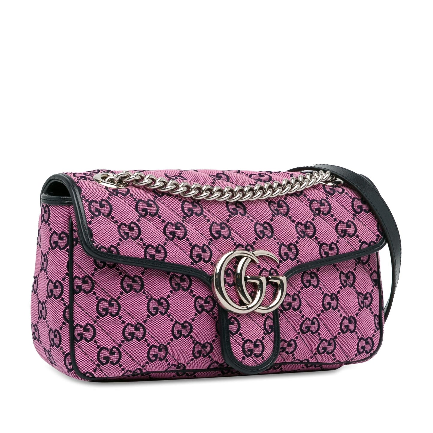 Gucci Small GG Multicolor Canvas Marmont Crossbody Bag (T1ZD4V)