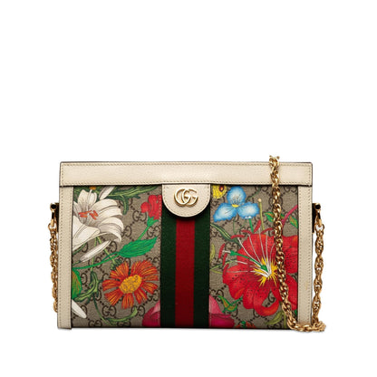 Gucci Small GG Supreme Flora Ophidia Chain Shoulder Bag (7xxXPR)
