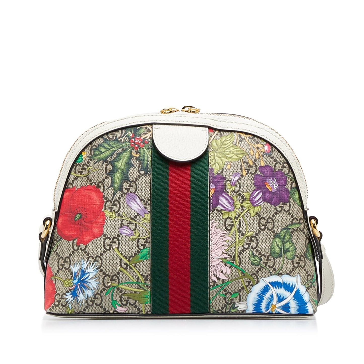 Gucci Small GG Supreme Flora Ophidia Dome (GlmVyY)
