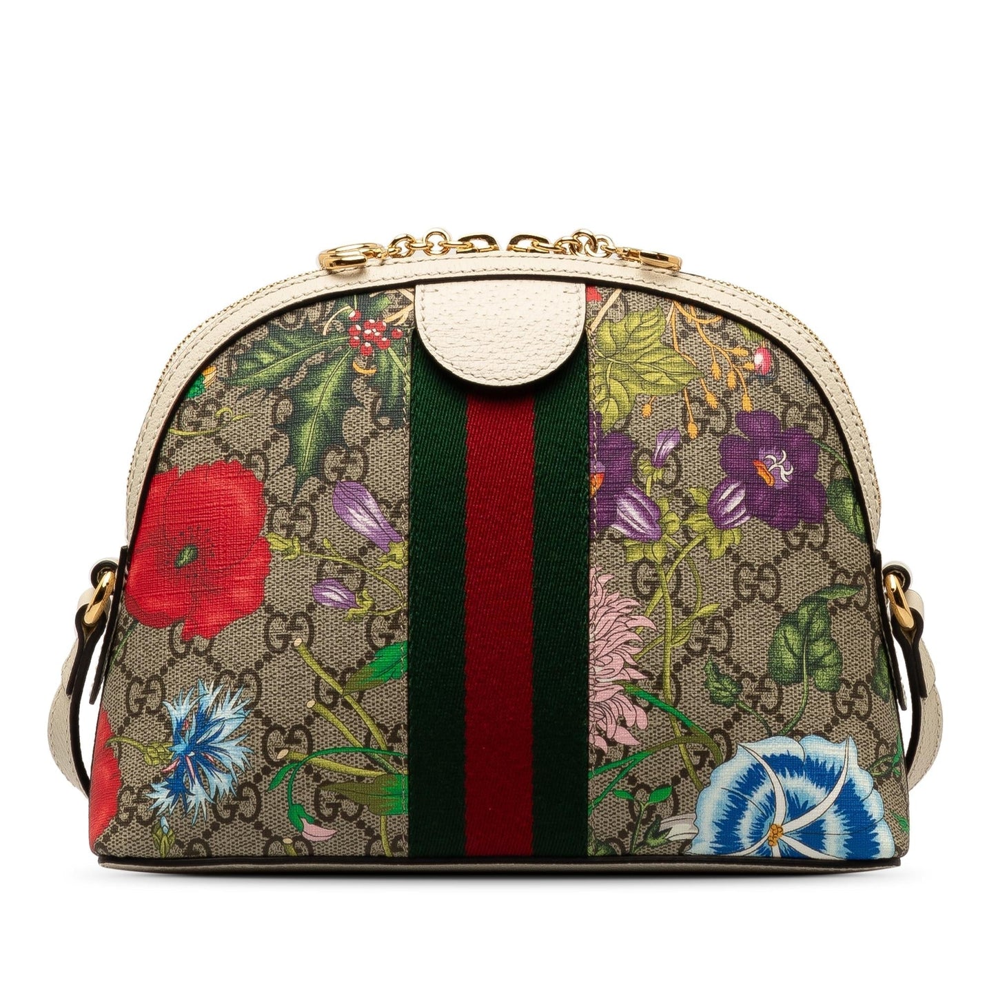 Gucci Small GG Supreme Flora Ophidia Dome (adCWLo)