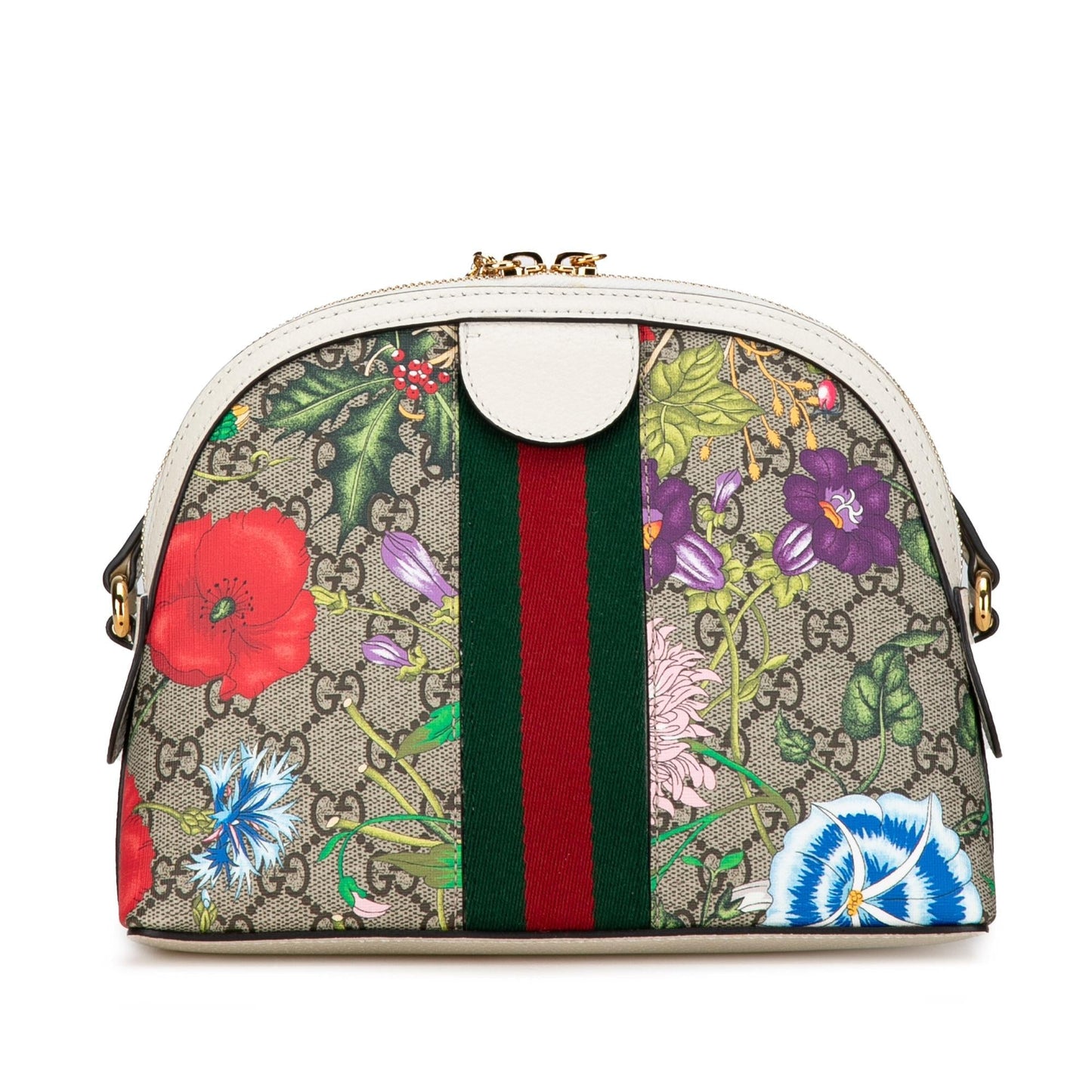 Gucci Small GG Supreme Flora Ophidia Dome (Sk0zuO)
