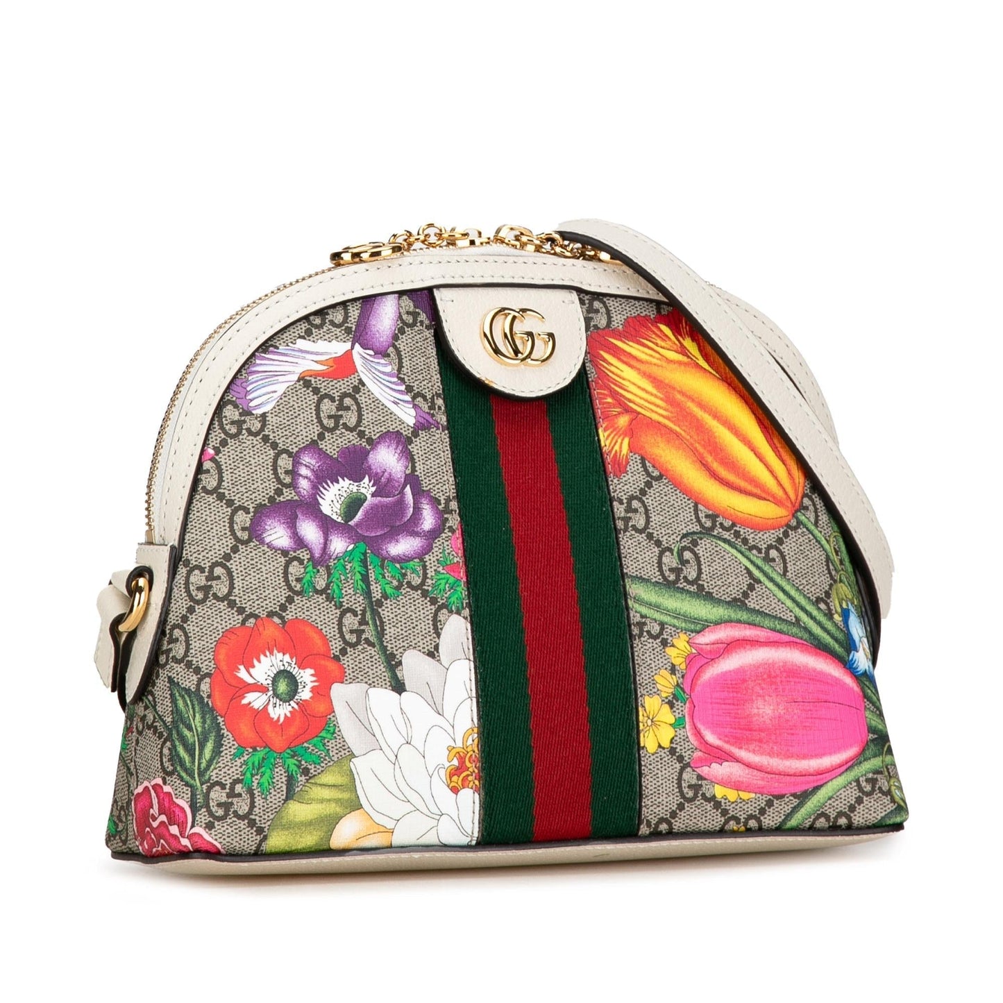 Gucci Small GG Supreme Flora Ophidia Dome (Sk0zuO)