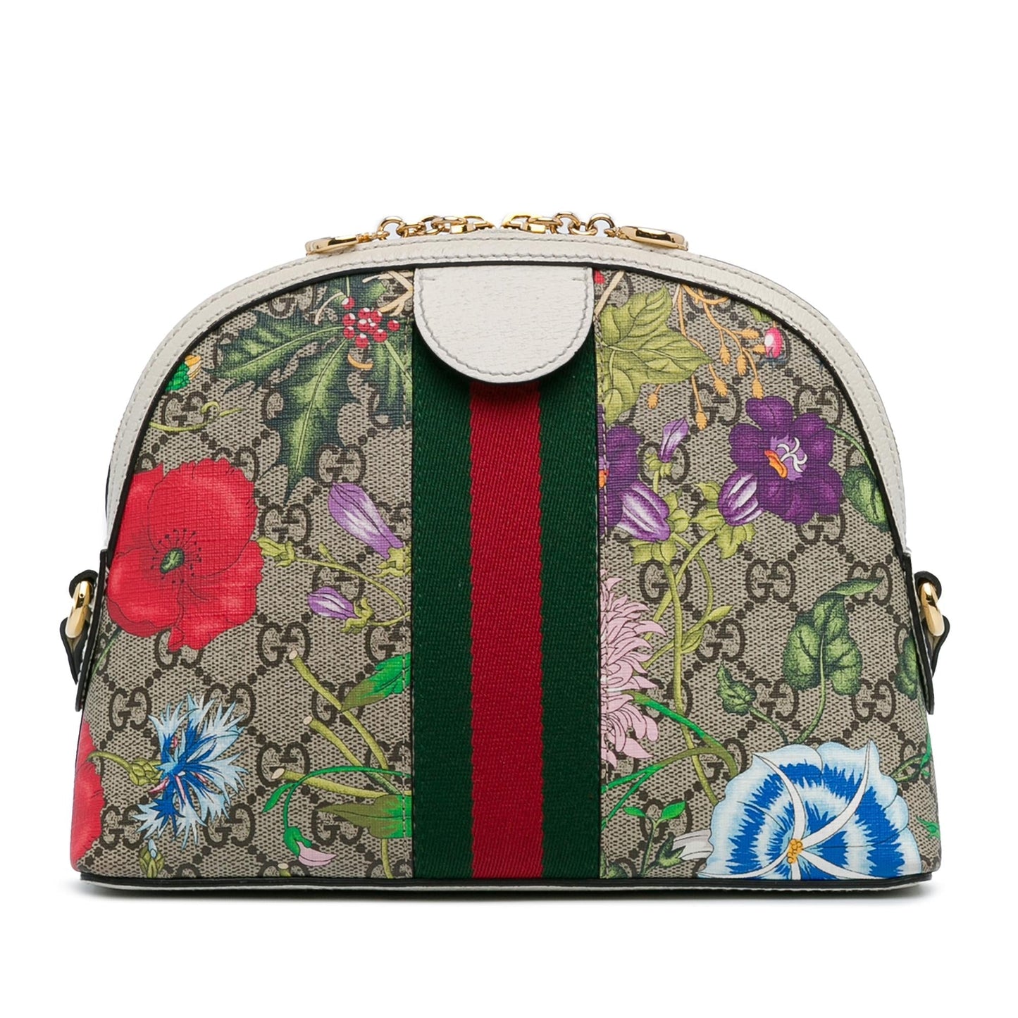 Gucci Small GG Supreme Flora Ophidia Dome (HswPWQ)