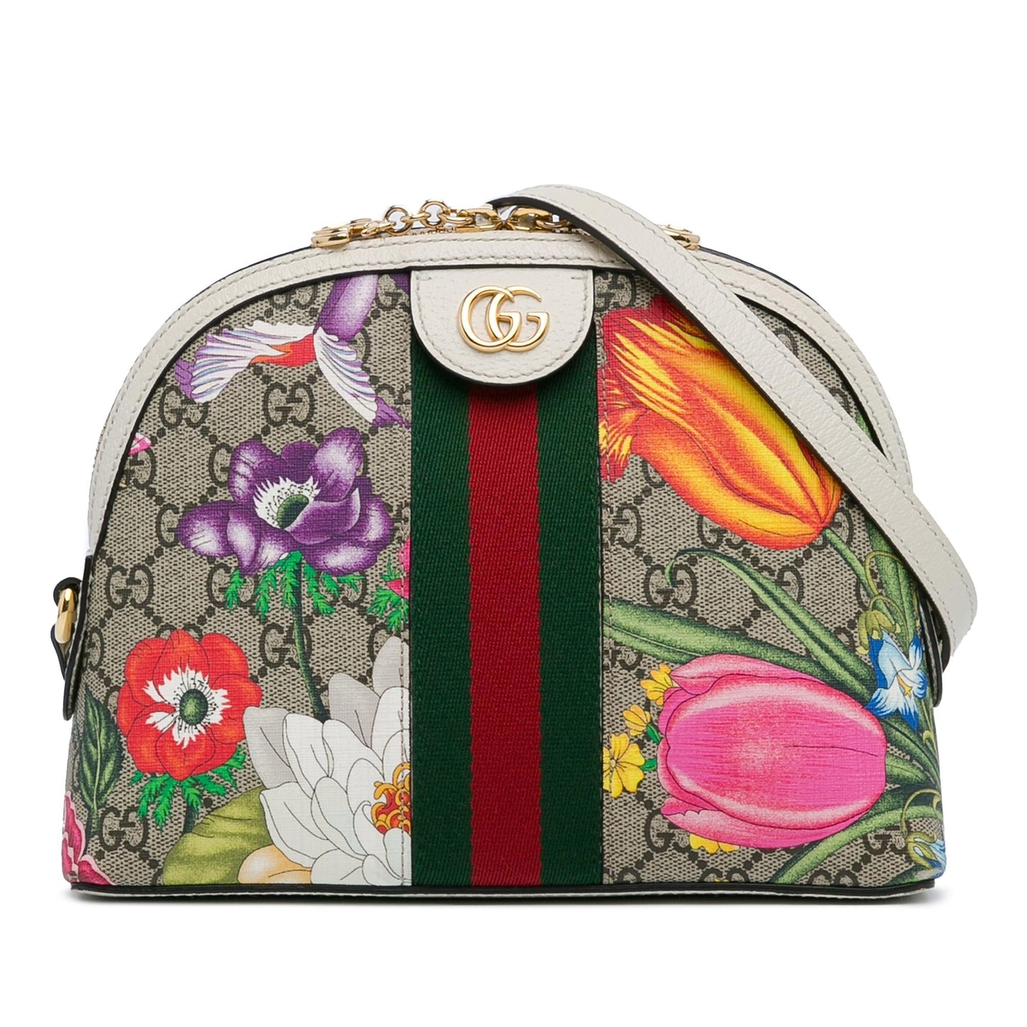 Gucci Small GG Supreme Flora Ophidia Dome (HswPWQ)