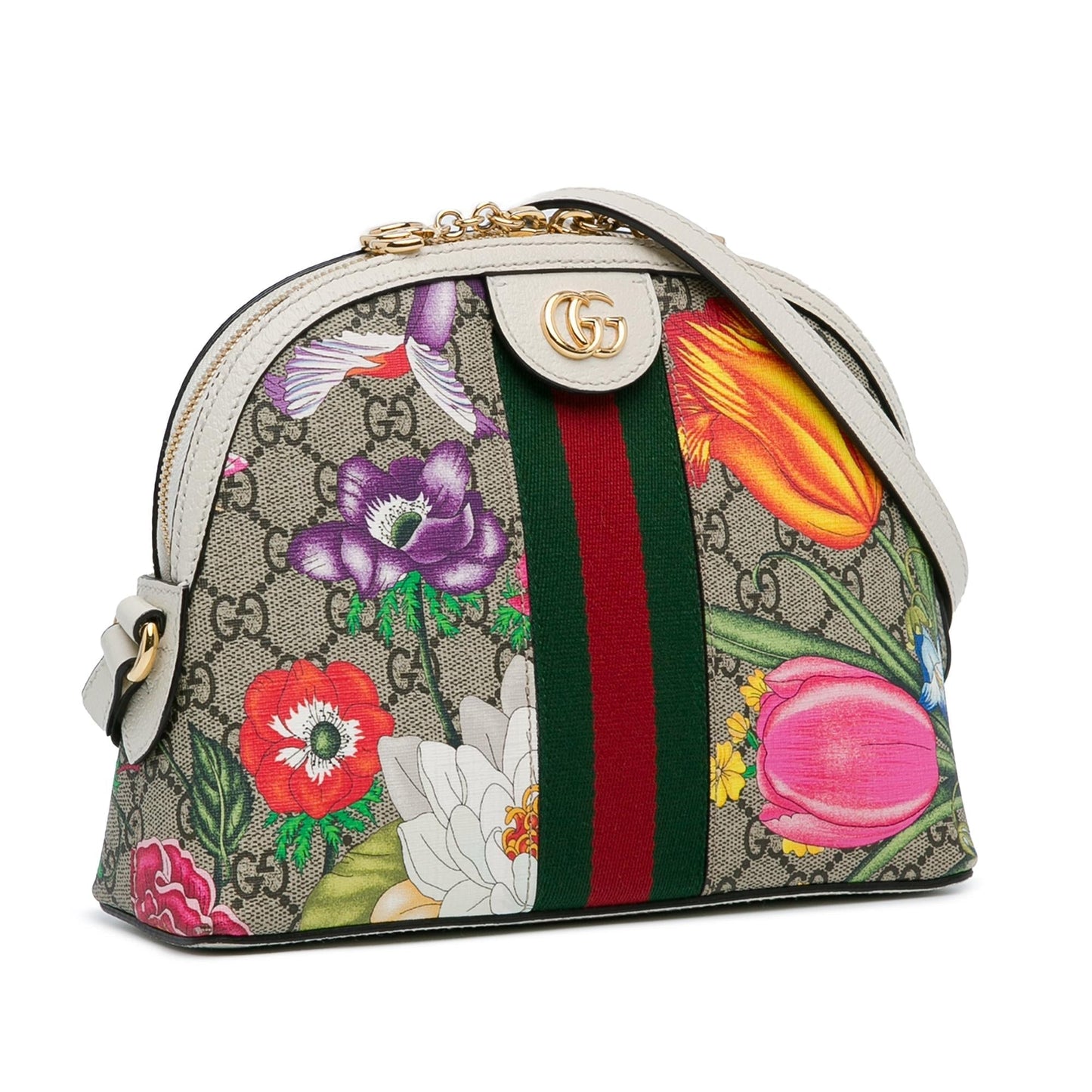 Gucci Small GG Supreme Flora Ophidia Dome (HswPWQ)