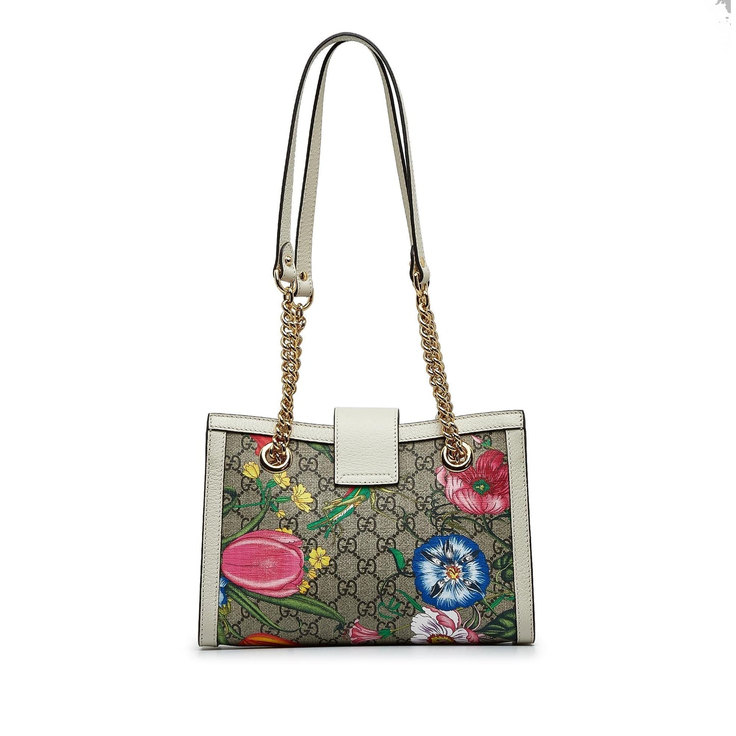 Gucci Small GG Supreme Flora Padlock Shoulder Bag (LnY51x)