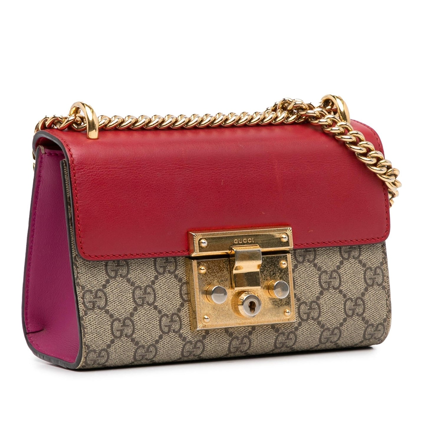 Gucci Small GG Supreme Padlock Crossbody Bag (UWsLXV)