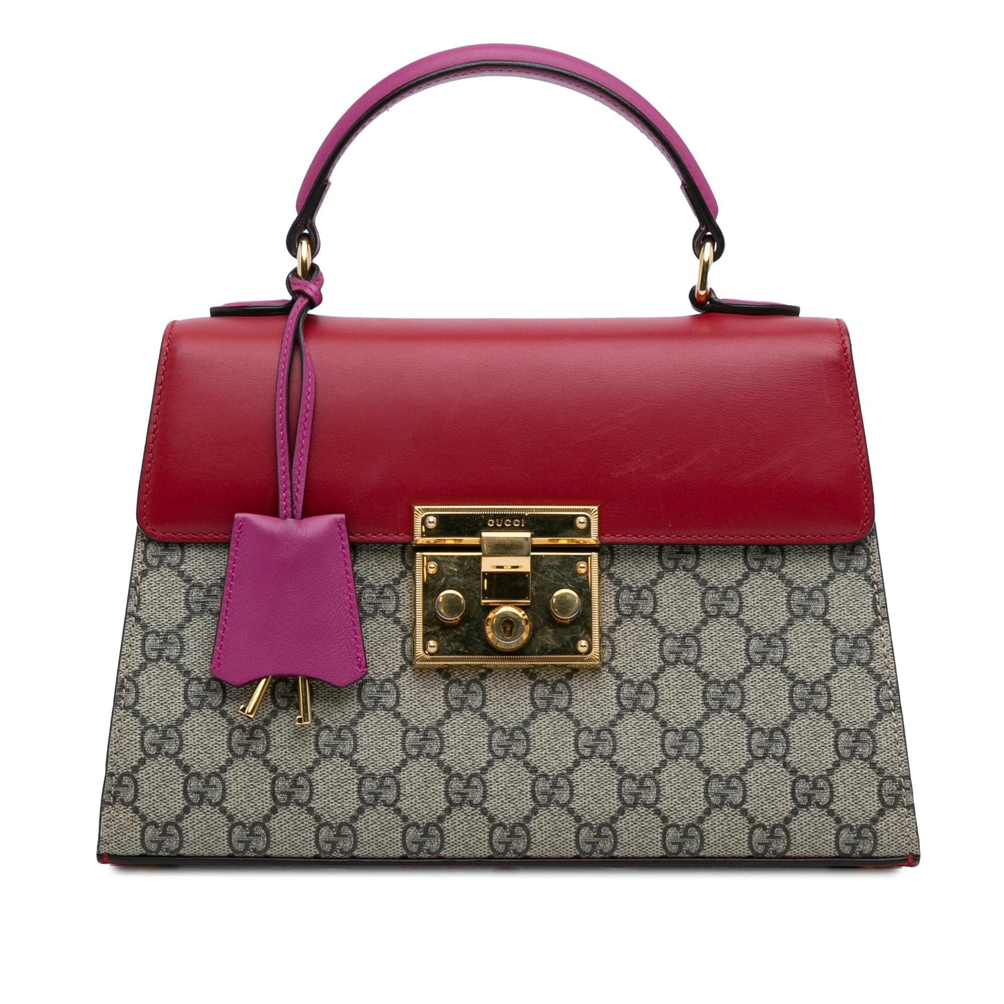 Gucci Small GG Supreme Padlock Satchel (2Z0zjB)