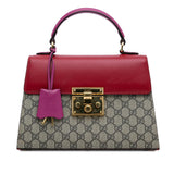 Gucci Small GG Supreme Padlock Satchel (2Z0zjB)