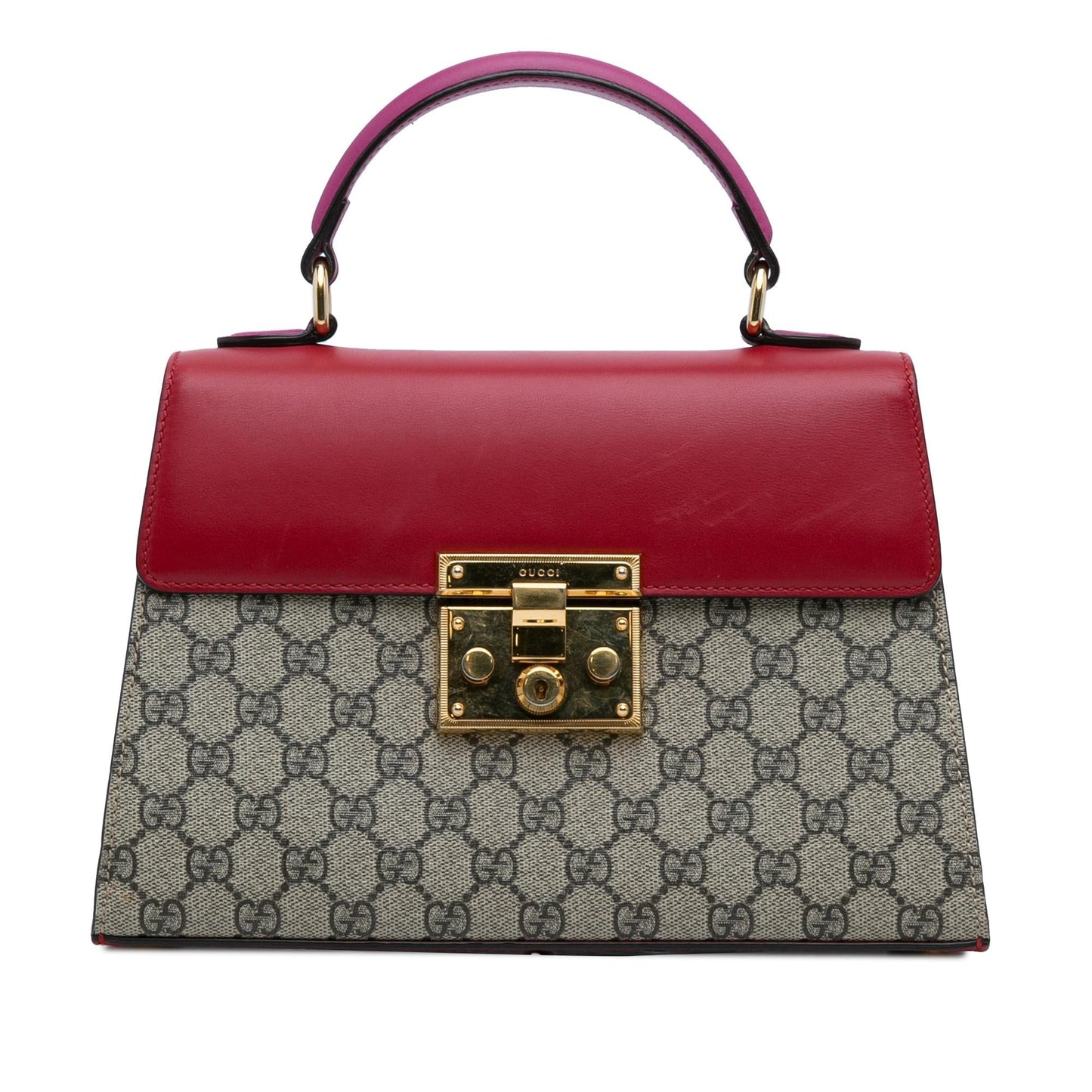 Gucci Small GG Supreme Padlock Satchel (2Z0zjB)