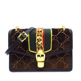 Gucci Small GG Velvet Sylvie Crossbody (UdhlJD)