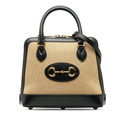 Gucci Small Horsebit 1955 Canvas Top Handle (7XpLq2)