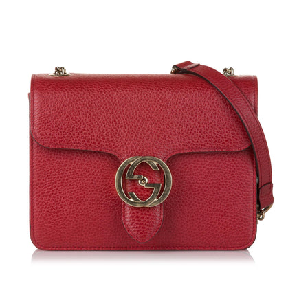 Gucci Small Interlocking G Leather Crossbody Bag (32603)
