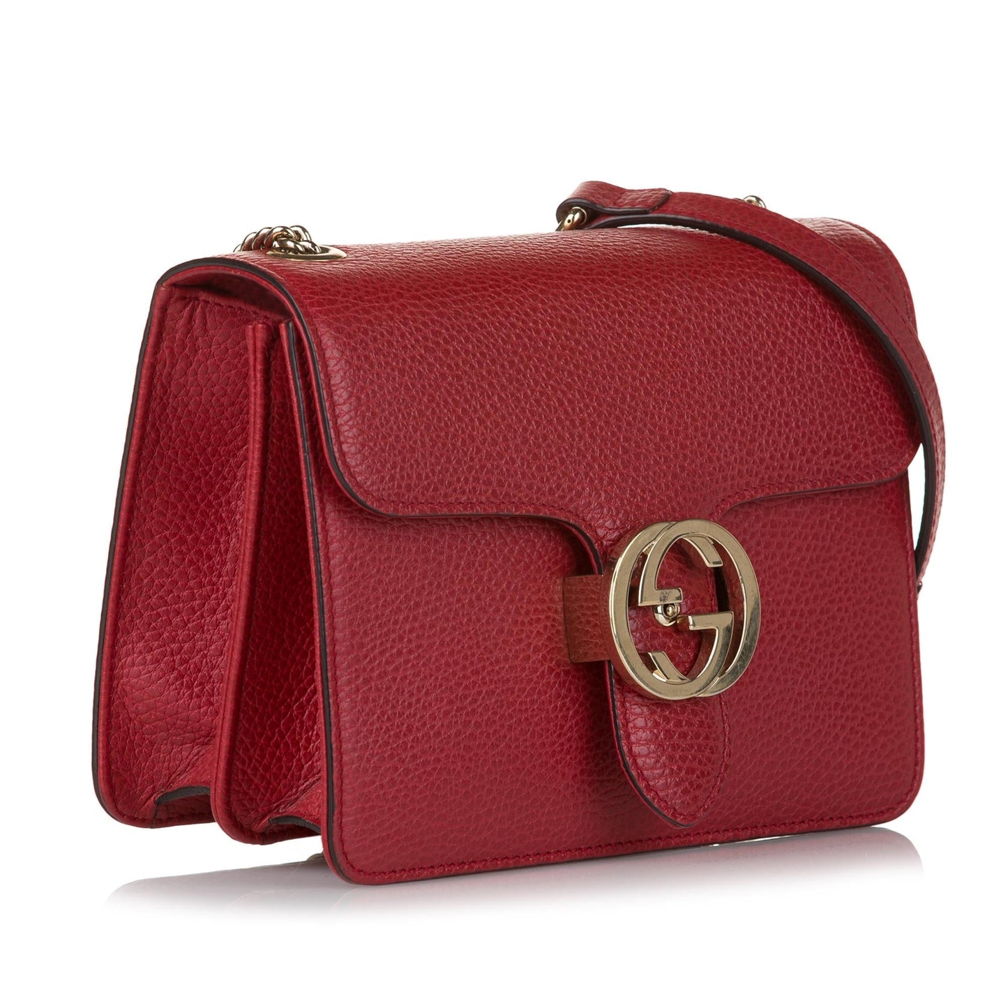 Gucci Small Interlocking G Leather Crossbody Bag (32603)