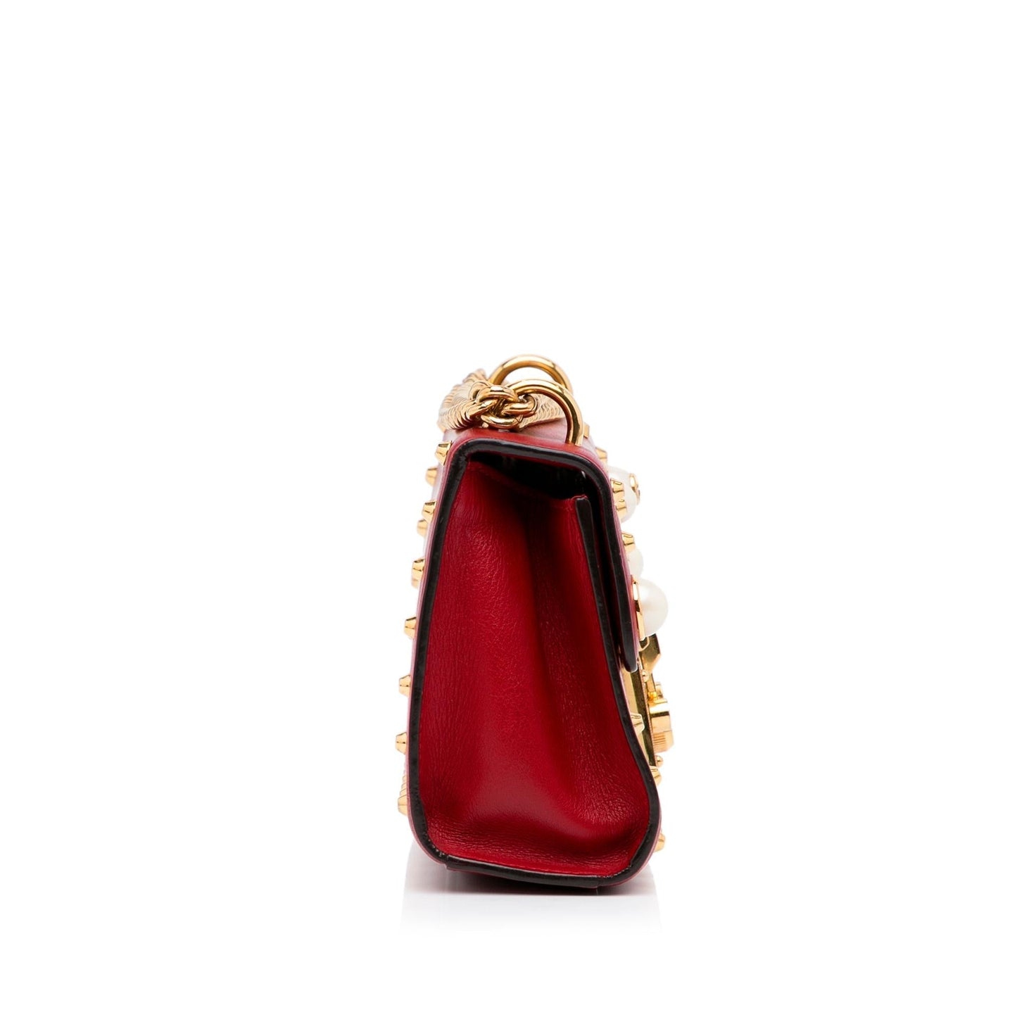 Gucci Small Leather Pearl Studded Padlock Crossbody Bag (lpKTdk)