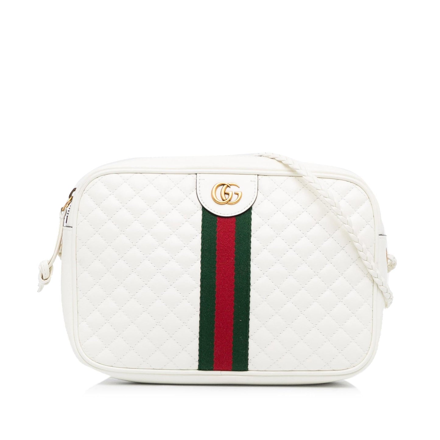 Gucci Small Leather Web Trapuntata Crossbody (3PW6zo)